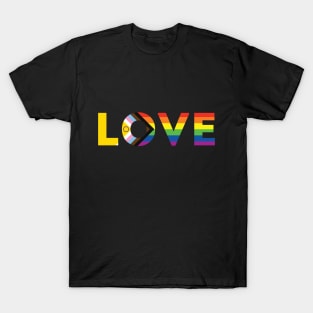 Progress Pride Intersex Inclusive Flag LOVE T-Shirt